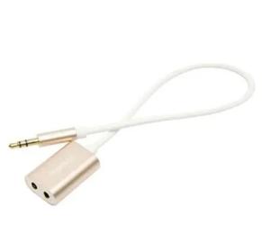 Аудіо-кабель Remax RL-S20 Sharing 3.5 мм (тато)  -  2x3.5 мм (мама) Gold (2000700007109)