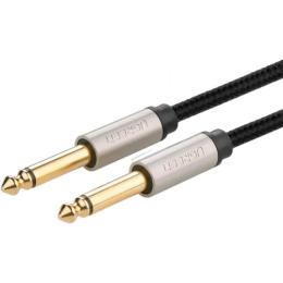Аудіо-кабель Ugreen AV128 jack 6.35 (тато) - ack 6.35 (тато) 2m Gray (10638)