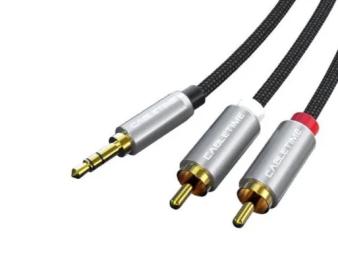 Аудіо-кабель Cabletime (CF13H) 3.5 мм (тато)  -  2xRCA (тато), 1m Black