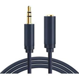 Аудіо-кабель Cabletime (CF16N) Audio 3.5 мм (тато)  -  3.5 мм (мама), 3m Black