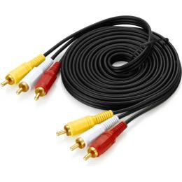 Аудіо-кабель VALUE (B00685) 3xRCA (тато)  -  3xRCA (тато) 3m Black