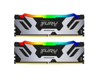 Оперативна память Kingston FURY 32GB (2x16GB) DDR5 7600 MHz Renegade RGB Silver (KF576C38RSAK2-32)