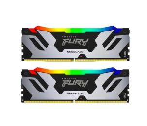 Оперативна память Kingston FURY 64GB (2x32GB) DDR5 6400 MHz Renegade RGB Silver (KF564C32RSAK2-64)