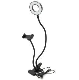 Тримач-підставка для телефона Voltronic YT35299 Black +Led кільце