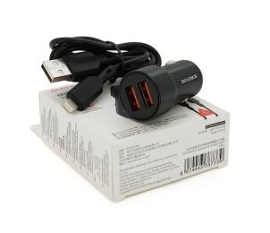 Автомобільний зарядний пристрій для телефона Borofone BZ19A Wisdom Black + Lightning (BZ19ALB)