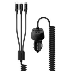 Автомобільний зарядний пристрій для телефона Promate Voltrip-UNI Black (Voltrip-UNI.Black)