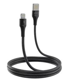 Дата-кабель Proove Double Way Weft USB (тато) - Lightning (тато) 1m Black 2.4A