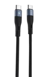 Дата-кабель Proove Light Silicone Type-C (тато) - Type-C (тато) 1m Black 60W