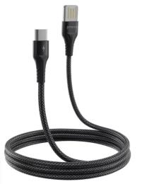 Дата-кабель Proove Double Way Weft USB (тато) - Type-C (тато) 1m Black 2.4A