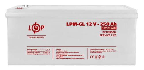 Акумулятор для ДБЖ LogicPower LPM-GL 12V  -  250 Ah (21081)
