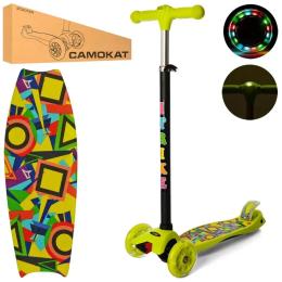 Самокат iTrike MAXI JR3-055-GR1-L з підсвічуванням