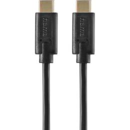 Дата-кабель HAMA USB-C (тато)  USB-C (тато) 1.5м Black (00086409)