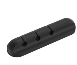 Органайзер для кабелю Infinity Smart Cable Holder Silicone Flexible Black 3 відділеня