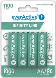 Акумулятор everActive Ni-MH AA/HR06 1100mAh 1.2V 4шт (EVHRL6-1100)
