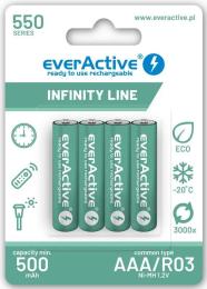 Акумулятор everActive Ni-MH AAA/HR03 550mAh 1.2V 4шт (EVHRL03-550)