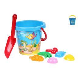Ігровий набір Технок Набір пісочний 1 Blue 3091TXK відерце, 6 пасочок та лопатка