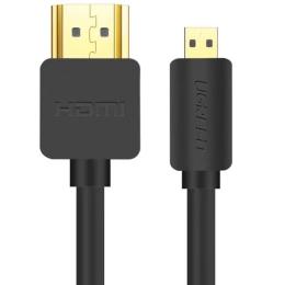 Відео-кабель Ugreen 30102 microHDMI (тато)  -  HDMI (тато), 1.5m Black