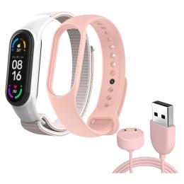 Набір ремінців для фітнес-браслета ArmorStandart Set для Xiaomi Mi Band 7/6/5 New Style Pink (ARM77037)