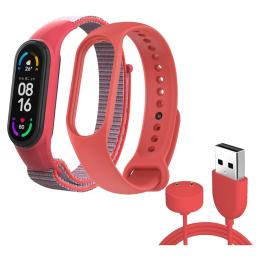Набір ремінців для фітнес-браслета ArmorStandart Set для Xiaomi Mi Band 7/6/5 New Style Red (ARM77038)