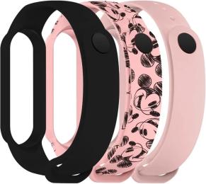Набір ремінців для фітнес-браслета ArmorStandart Xiaomi Mi Band 7/6/5 Cartoon Mickey Pink (ARM77042)