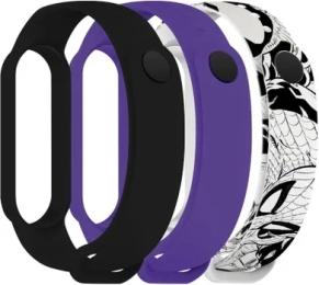 Набір ремінців для фітнес-браслета ArmorStandart Xiaomi Mi Band 7/6/5 Symbiosis comix (ARM77055)