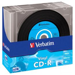 Диск Verbatim Vinyl 700MB 52x 10pcs/slim (43426)