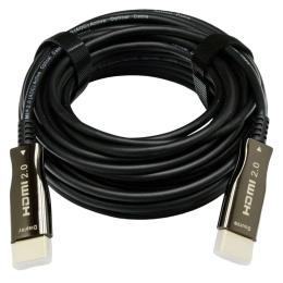 Відео-кабель Viatec 4K UHD (AOC) HDMI 2.0 (тато)  -  HDMI 2.0 (тато) 15м Black