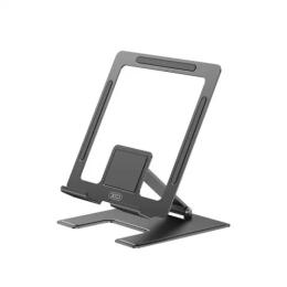 Тримач-підставка для телефона XO C136 Small flat hollow all metal tablet holder Black