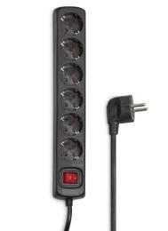 Мережевий фільтр HAMA 6-Way Power Strip Black (00137266)