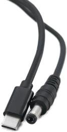 Кабель живлення для роутера Extradigital KBU1888 Type C (тато)  -  DC-5.5-2.1 (тато) Black 1м