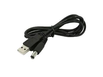 Кабель живлення для роутера Infinity USB-DC (5в) Type A (тато)  -  DC-5.5-2.1 (тато) Black