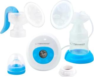 Молоковідсмоктувач Esperanza GEMELOS 2 в 1 LCD дисплей, з соскою, пляшка 150 мл (ECM003B)