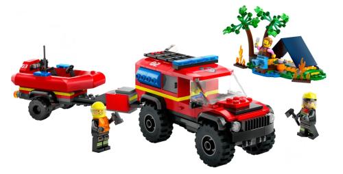 Конструктор LEGO City Пожежний позашляховик з рятувальним човном (60412)