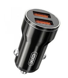 Автомобільний адаптер для телефона XO CC48 Smart Metal Black + microUSB Black (XO-CC48m-BK)