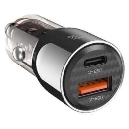 Автомобільний адаптер для телефона XO CC58 car charging USB-A/Type-C 95W Black