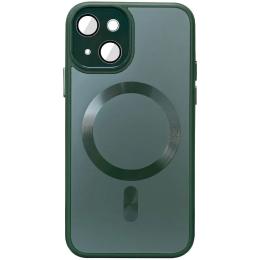 Чохол-накладка EpiK TPU + Glass Sapphire Midnight with MagSafe для Apple iPhone 15 (6.1) Forest Green