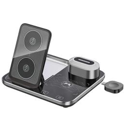 Бездротовий зарядний пристрій EpiK R12 4in1 with Light Black