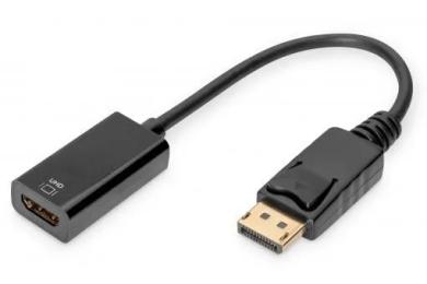 Перехідник Digitus AK-340415-002-S DisplayPort (тато)  -  HDMI (мама), 0.2m Black
