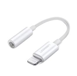 Перехідник Ugreen US212 Lightning (тато)  -  3.5mm Mini Jack (мама), 0.07 м White (UGR-30759)