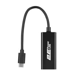 Перехідник 2E 2E-U2085T USB-C (тато) - RJ45 (мама), 0.14 м Black