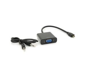 Перехідник Voltronic YT-C-mHDMI (M)/VGA (F) + AUX microHDMI (тато) - VGA (мама), 0.3m Black