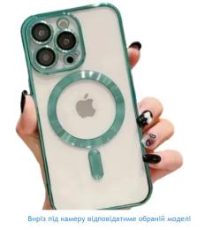 Чохол-накладка Infinity Magnetic для iPhone 15 Green + захист камери