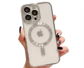 Чохол-накладка Infinity Magnetic для iPhone 15 Pro Silver + захист камери