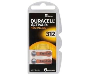 Батарейка Duracell Activair 312 BL 6 шт (Для слухових апаратів)