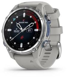Смарт-годинник Garmin Descent Mk3 43 mm Stainless Steel with Fog Gray Silicone Band (010-02753-04/03)