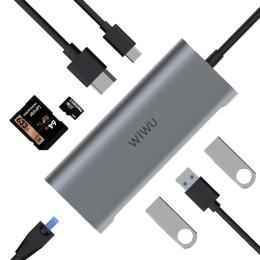 USB-хаб WIWU Alpha 831HRT Gray