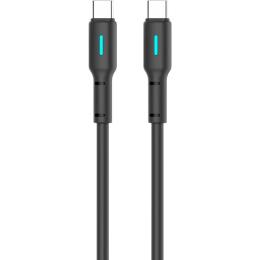 Дата-кабель Gelius Lumin Lamp GP-UC100 Type-C (тато) - Type-C (тато) 1m Black (60W)
