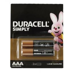 Батарейка Duracell Duralock Basic AAA (LR03) 2 шт, 1.5V, Blister (MN2400 2BL)