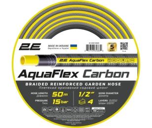Шланг 2E AquaFlex Carbon 1/2 4 шари 50 м Yellow (2E-GHE12GE50)