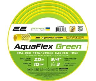 Шланг 2E AquaFlex Green 3/4 3 шари 20 м Green (2E-GHE34GN20)